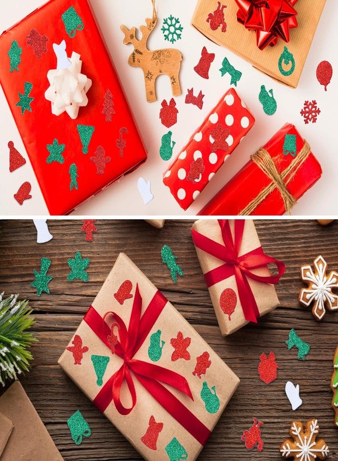 SpinLaLa 300 Pieces Christmas Glitter Foam Stickers - Assorted Santa, Snowflake, Tree, Bell, Gift, and Christmas Shape Foam Stickers Self-Adhesive for Kids Crafts DIY Winter Party Favor Supplies Decorations - Image 5